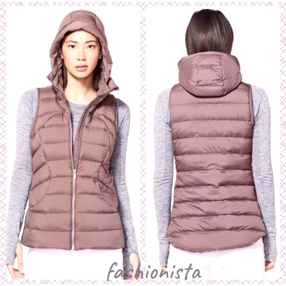 Lululemon Pack It, Down Filled Lightweight Vest. Mauve Stone Color. Size 4